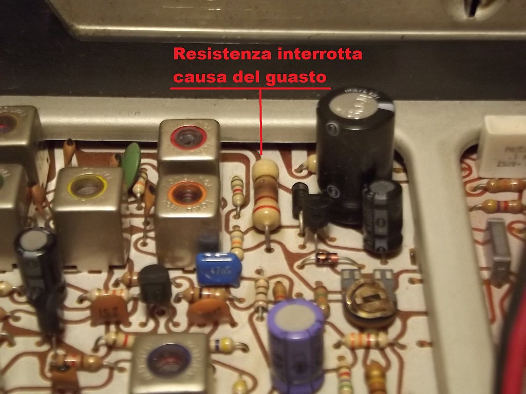  Televisore Bianco&Nero 12 pollici.Il guasto una resistenza interrotta.